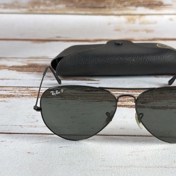 Ray-Ban Aviator RB3025 004/58 62mm Gunmetal Polarized Sunglasses - Picture 2 of 7